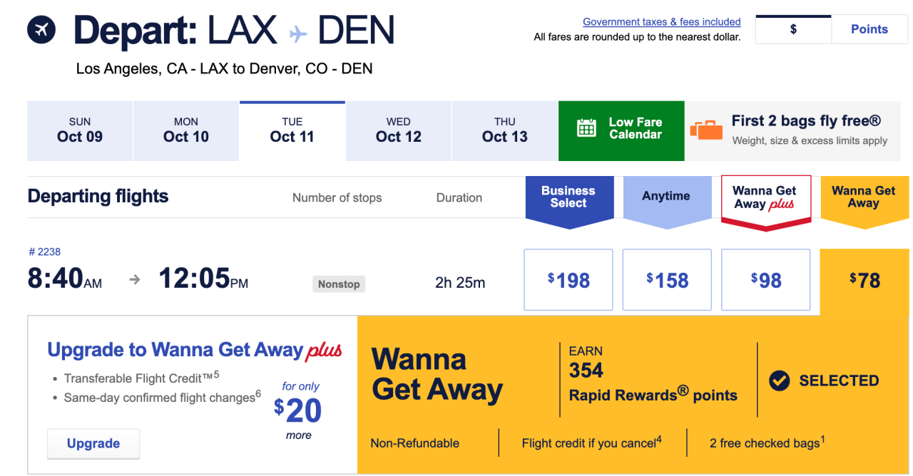 Southwest fall winter travel sale