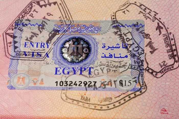 Visa requirements for egypt
