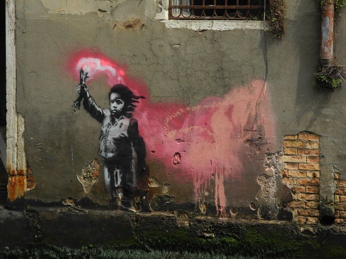 Banksy new bristol graffiti