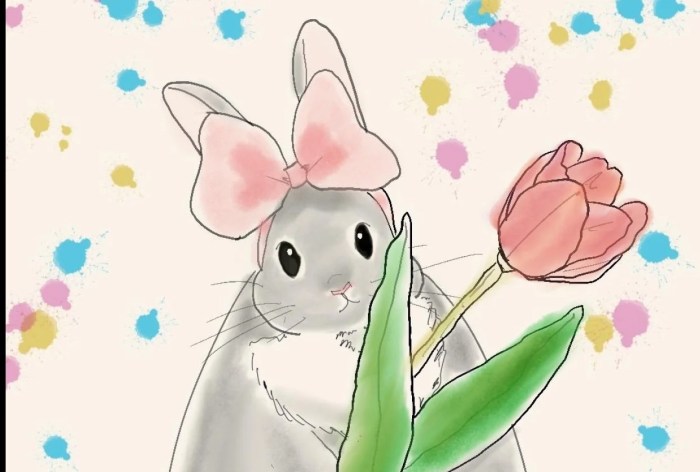 Adorable rabbit business class